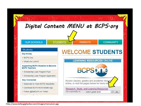 bcps home page.